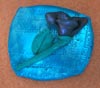 Rose pin made of polymer clay